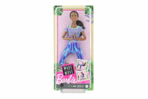 Barbie v pohybu - černovláska ve fialovém topu