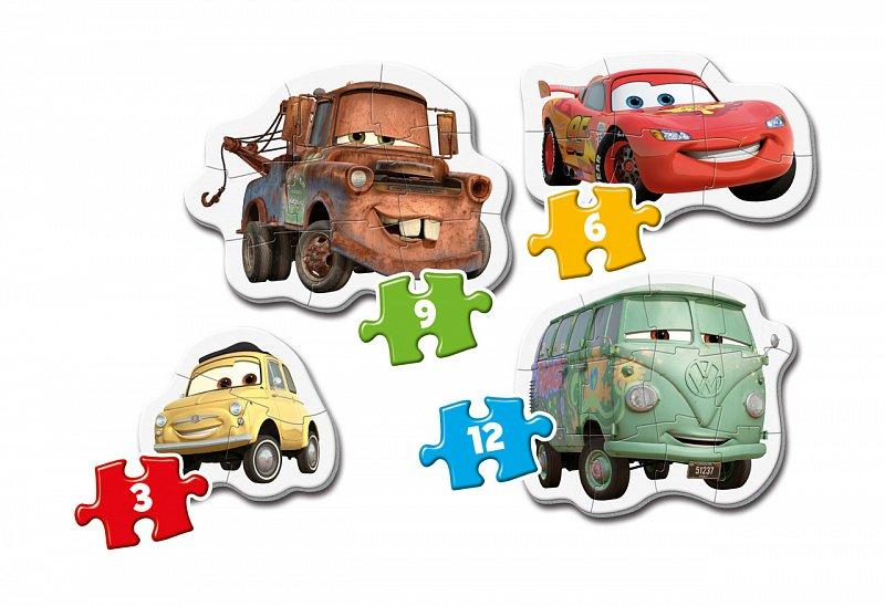Puzzle 3+6+9+12 dílků My first puzzle - Cars