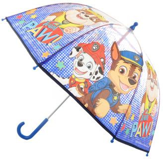 Deštník Tlapková patrola průhledný manuální