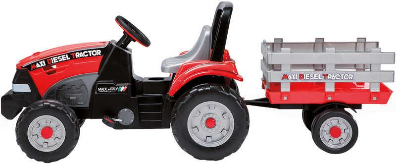 PEG PÉREGO MAXI TRACTOR DIESEL šlapací traktor s vlečkou řetěz