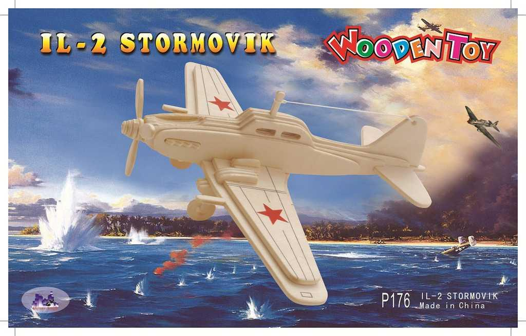 Woodcraft Dřevěné 3D puzzle letadlo IL2