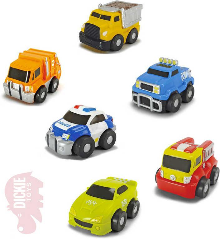 DICKIE Baby autíčko Happy Mini Squeezy měkký plast 6 druhů pro miminko
