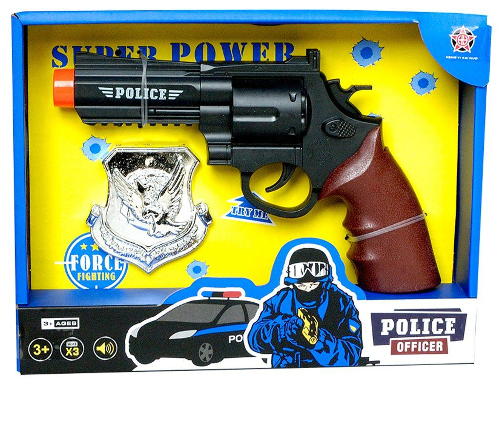 Policejní pistole s odznakem