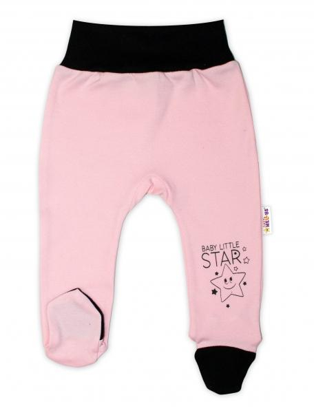 Baby Nellys Kojenecké polodupačky, růžové - Baby Little - Star, vel. 80 - 80 (9-12m)