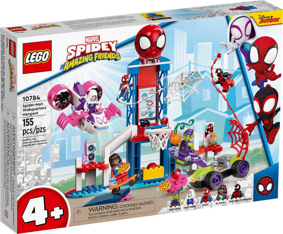 LEGO MARVEL Spiderman a pavoučí základna 10784 STAVEBNICE