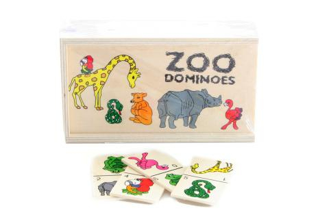 Dřevěné domino zoo