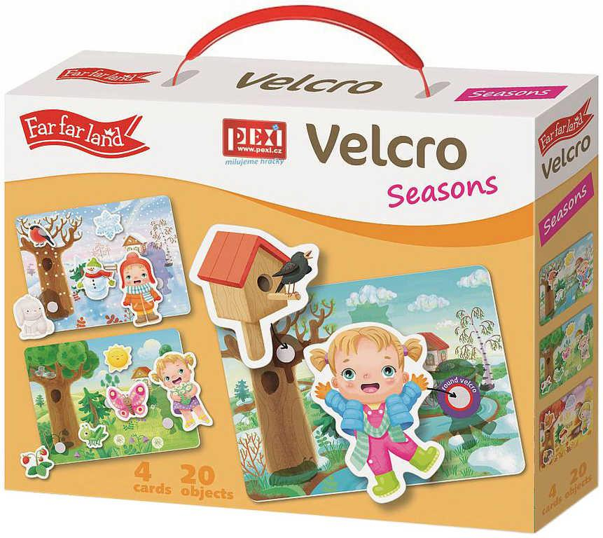 PEXI Velcro skládačky Roční období (Seasons) 20 dílků na suchý zip