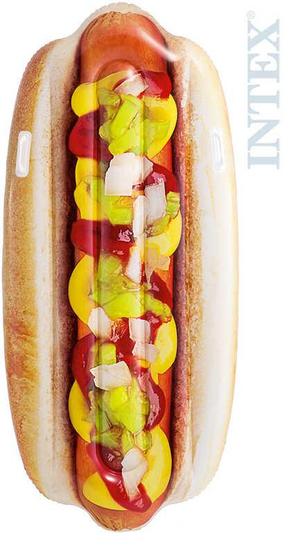 INTEX Lehátko nafukovací Hotdog 180x89cm matrace s úchyty na vodu 58771