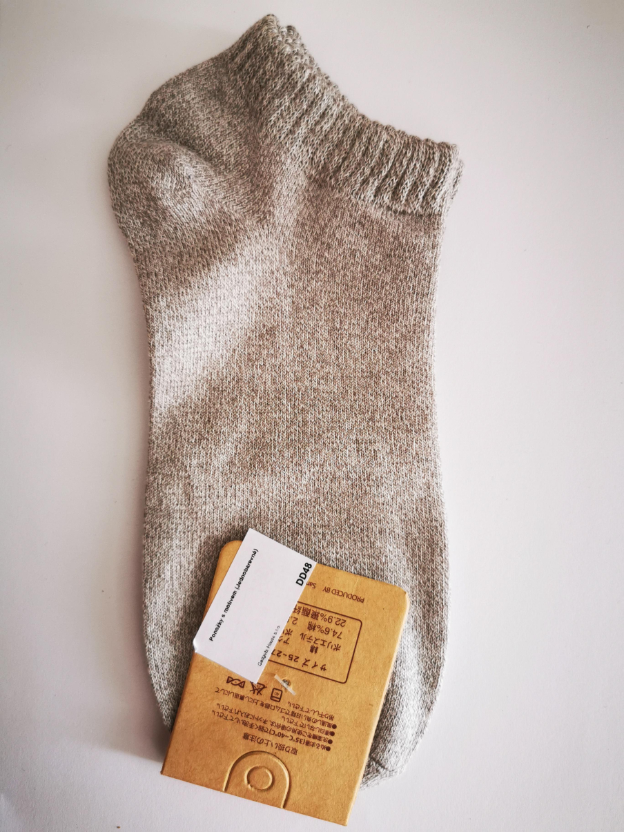 Jednobarevné letní ponožky - Béžová