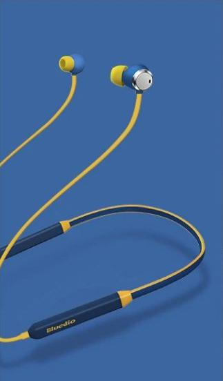 Bluetooth sportovní sluchátka - Modro-žlutá