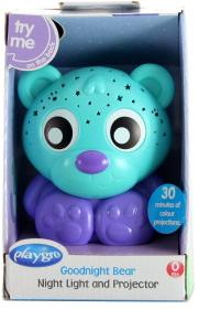 Playgro - Usínací lampička medvídek s projektorem - zelený