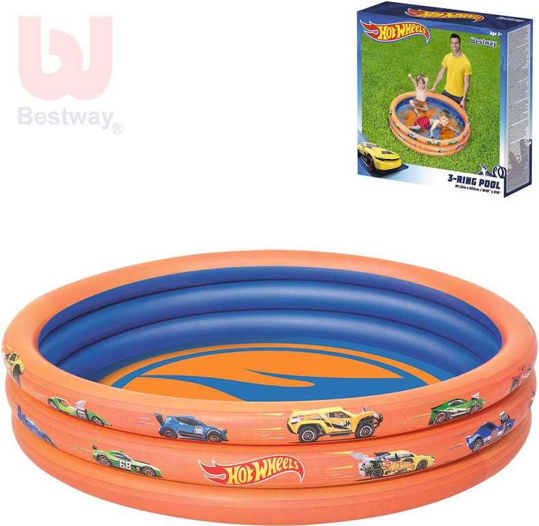 BESTWAY Baby bazén kruhový 122x25cm Hot Wheels nafukovací brouzdaliště