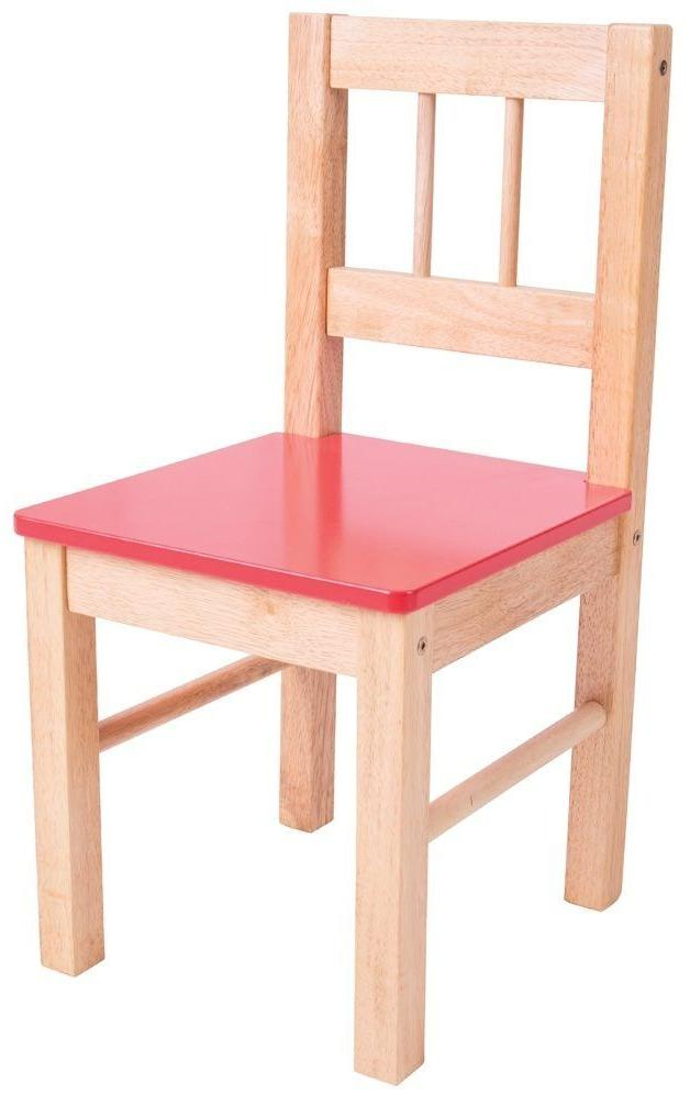 Bigjigs Toys Dřevěná židle červená
