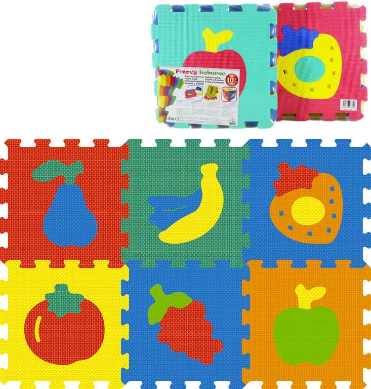 Baby koberec (pěnové puzzle na zem) ovoce, zelenina měkké bloky set 6ks
