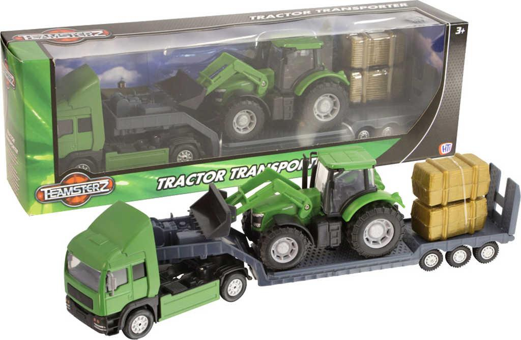 Teamsterz herní set auto tahač + traktor s doplňky různé barvy