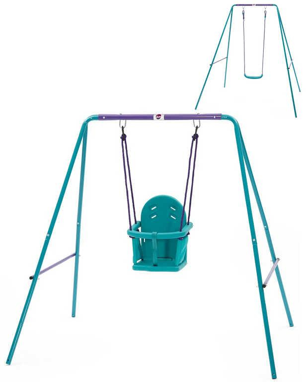 Houpačka Plum závěsná venkovní 2v1 baby sedátko / houpací prkénko kov