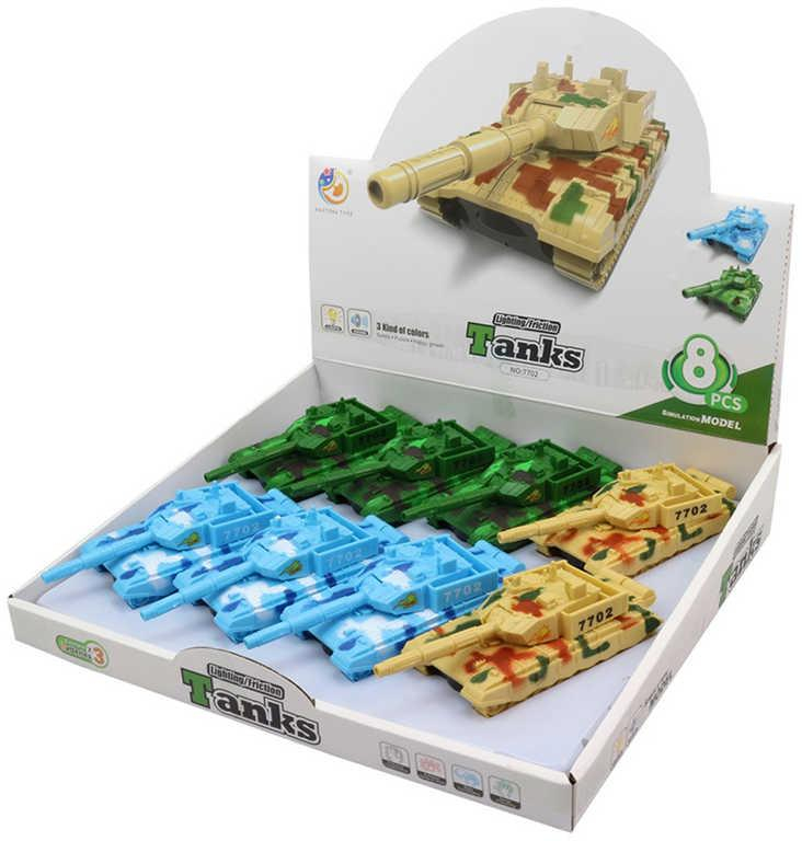 Tank obrněné vozidlo na setrvačník 16cm na baterie Světlo Zvuk 3 barvy
