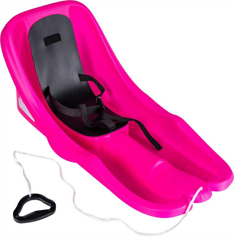 ACRA Boby Baby RIDER s opěrkou a popruhy pro miminko Růžové plast