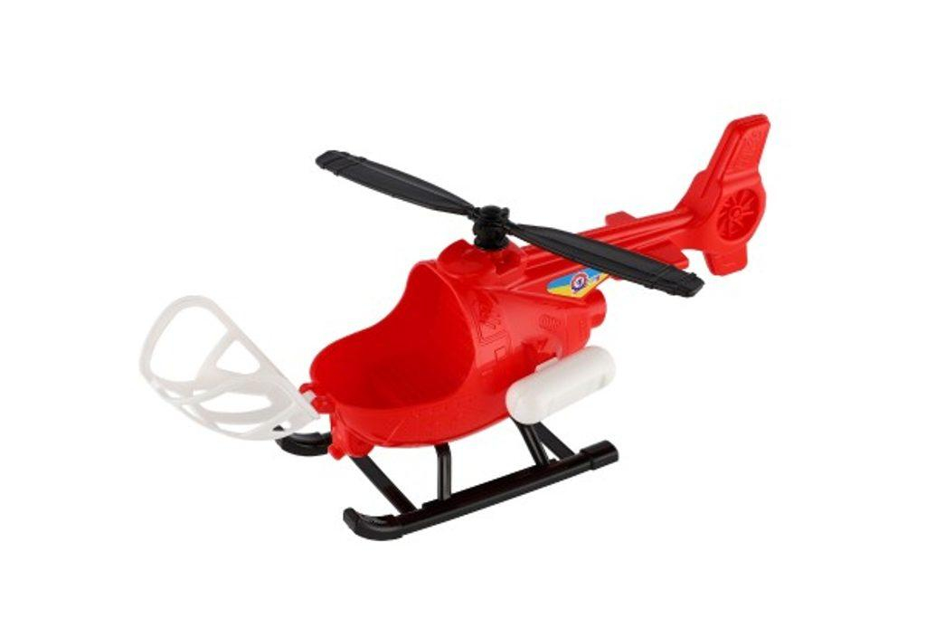 Vrtulník/helikoptéra plast červený 11x13x25cm