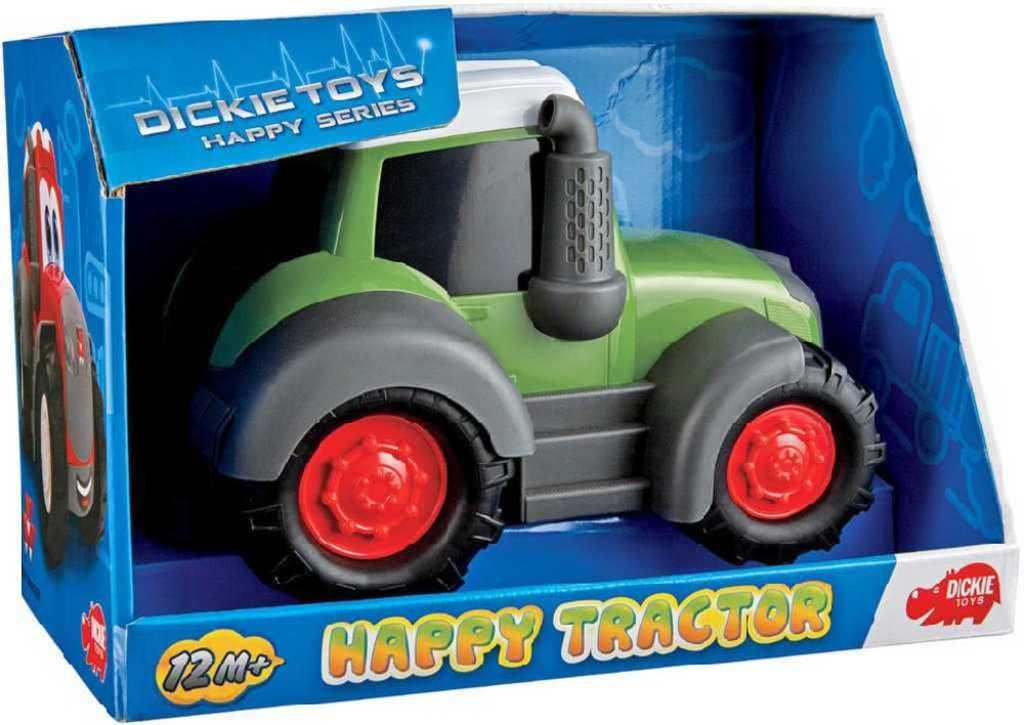 DICKIE Traktor Happy s očima 25cm volný chod 2 barvy plast