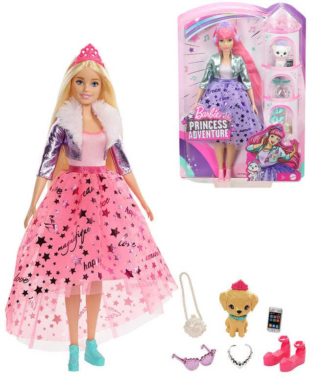 MATTEL BRB Barbie Princess Adventure set panenka sněhová princezna s doplňky