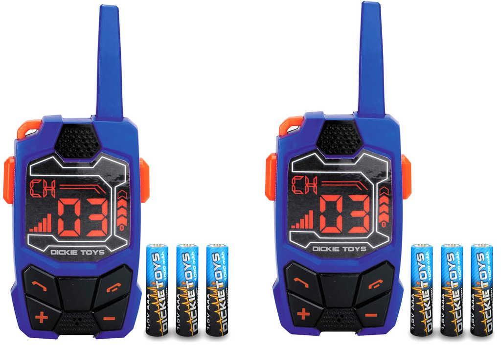 DICKIE Vysílačky dětské Walkie Talkie set 2ks se sponou na opasek na baterie