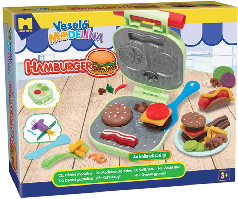 MAC TOYS Modelína veselá Burger kreativní set s nástroji výroba hamburgeru