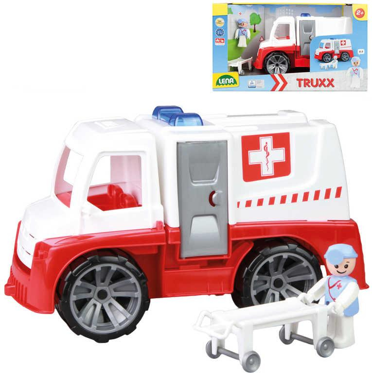 LENA Truxx Baby auto funkční sanitka 29cm set s figurkou plast v krabici