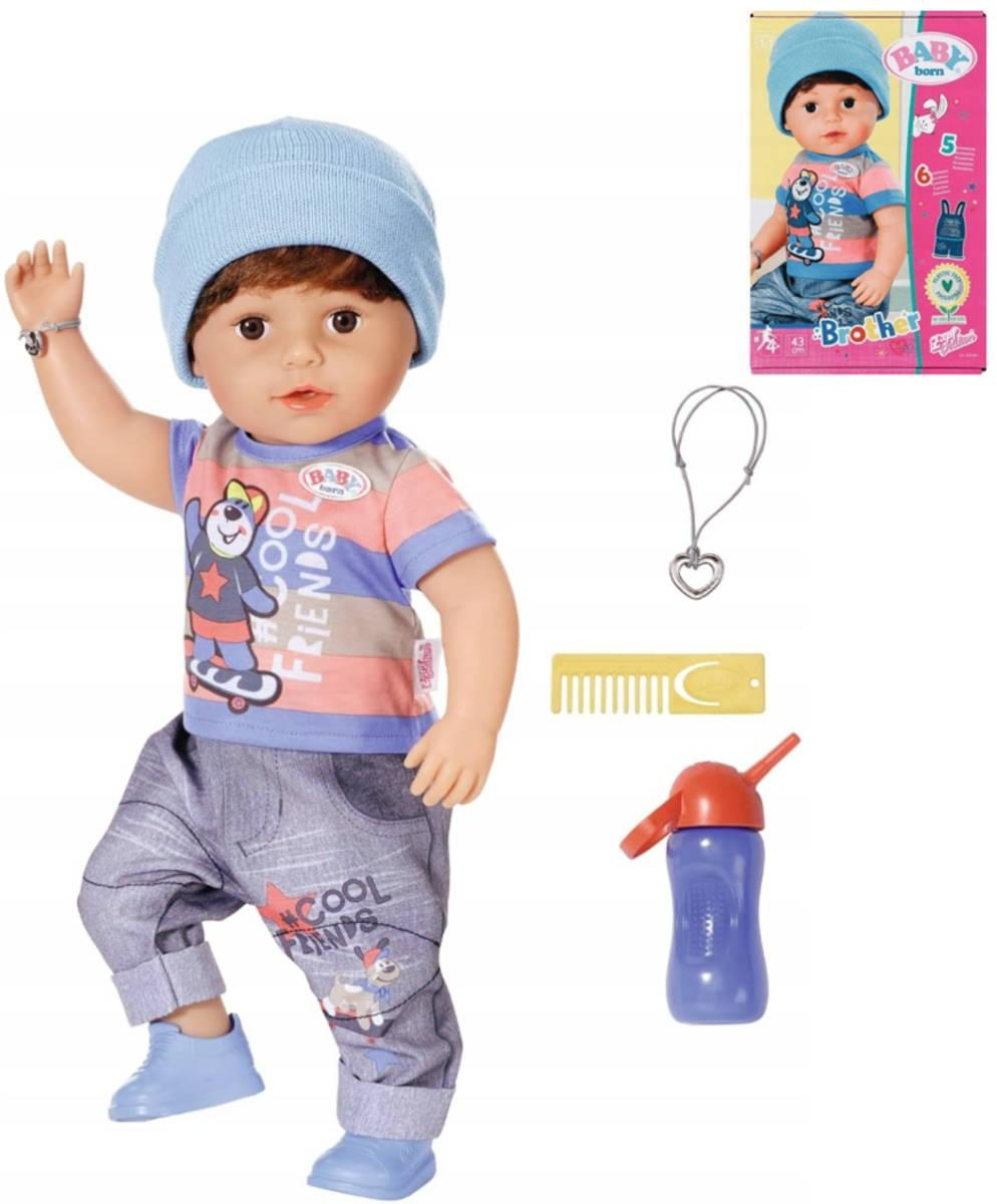 ZAPF BABY BORN Panenka starší bratříček skateboardista 43cm set s doplňky