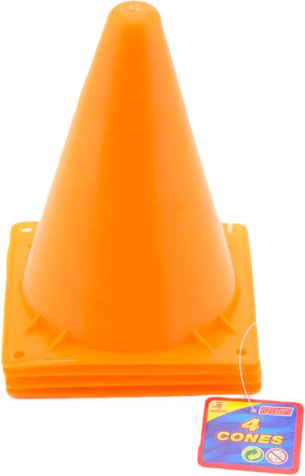 Kužel oranžový tréninkový set 4ks na sport plast