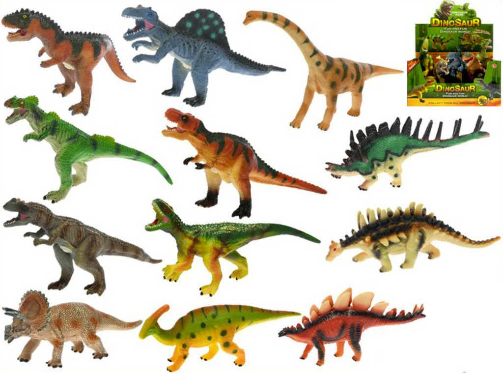 Dinosaurus 23-30cm zvířátko na baterie různé druhy Zvuk