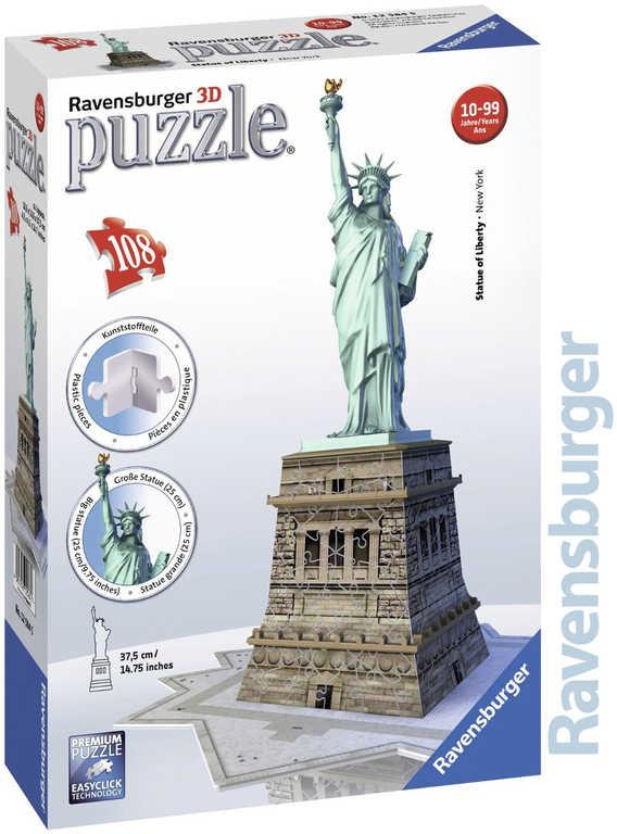RAVENSBURGER Puzzle 3D Socha Svobody 108 dílků