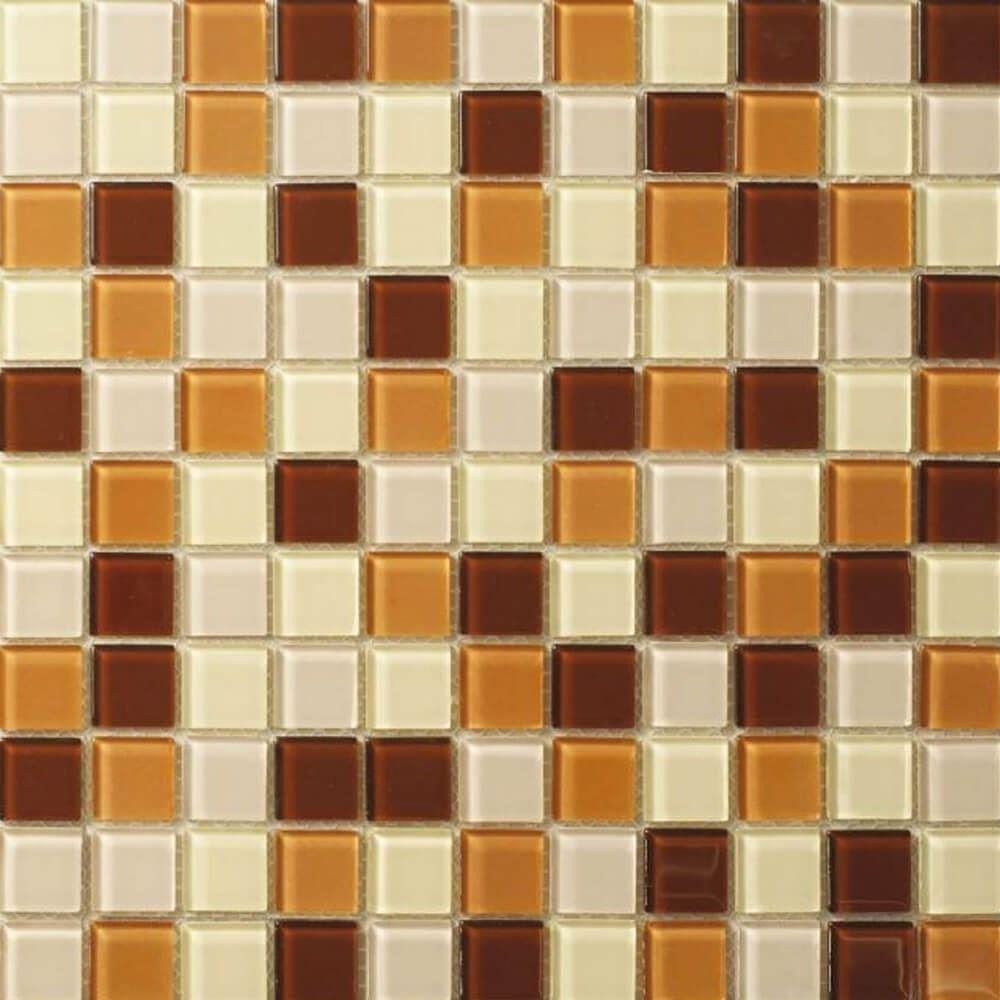 Mozaika na mřížce - hnědá