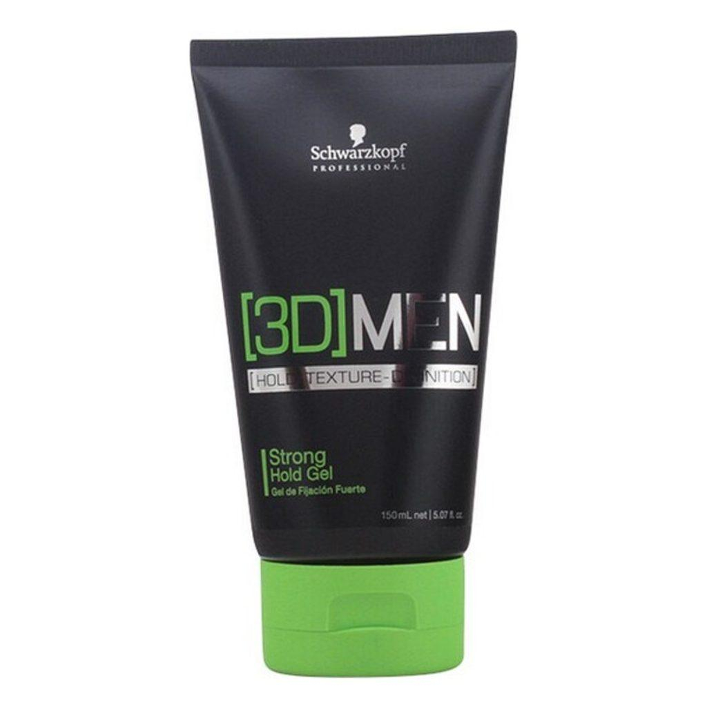 Silný fixátor vlasů 3D Men Strong Hold Schwarzkopf (150 ml)