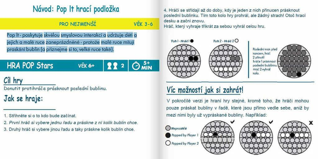 Hra Pop It antistresová Bubble Pops silikon se třpytkami *SPOLEČENSKÉ HRY*