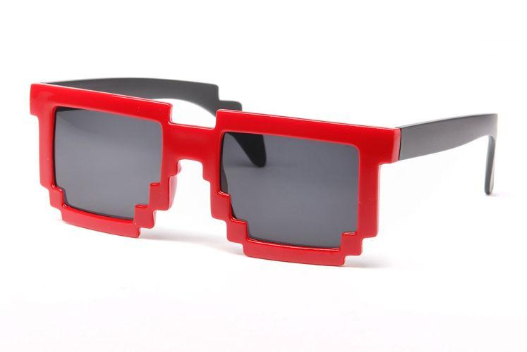 Brýle pixel - Červeno-černé