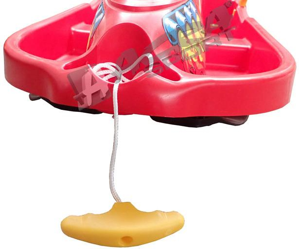 PLASTKON Boby řiditelné s volantem Snow Boat 007 Červený plast