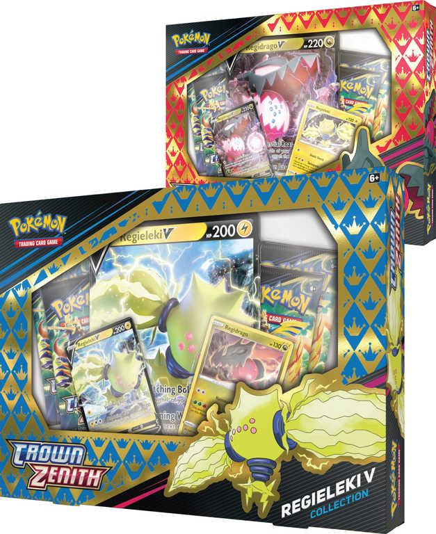 ADC Hra Pokémon TCG Crown Zenith Regieleki/Regidrago 4x booster s doplňky