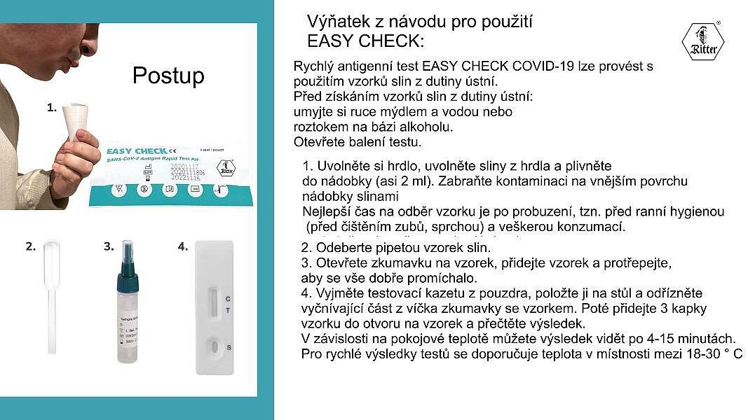 Antigenní test - SARS-CoV-2 Antigen Rapid Test Kit (Colloidal Gold) - 20ks testů v balení