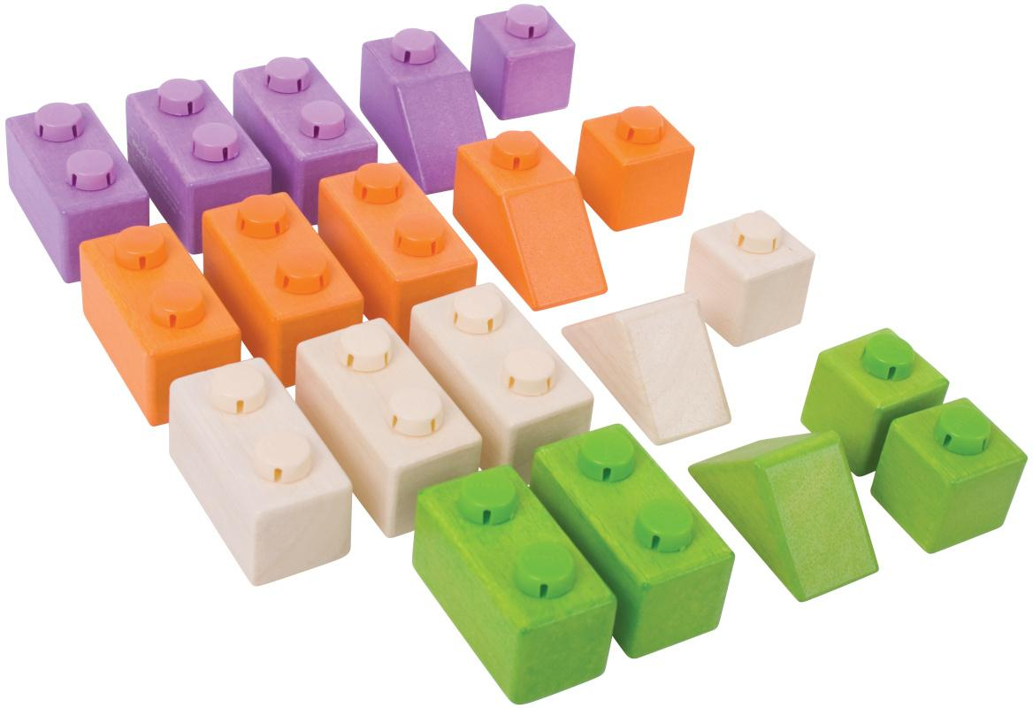 Bigjigs Baby Dřevěné Spojkostky Basic set