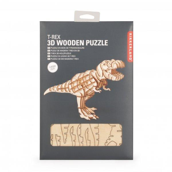 Dřevěné 3D puzzle - T Rex