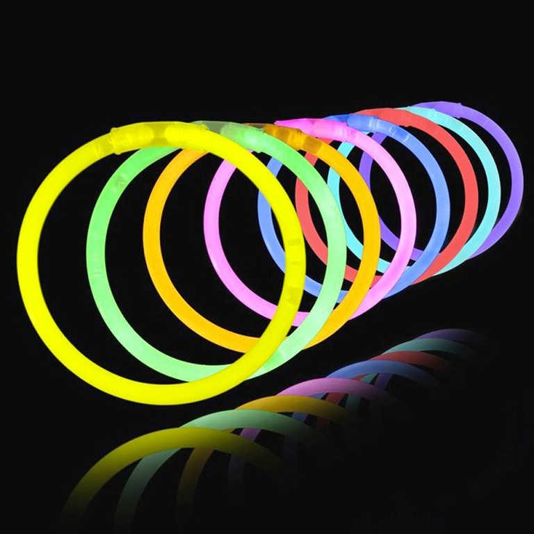 Party tyčinky barevné svítící ve tmě 25cm set 50ks světelná dekorace