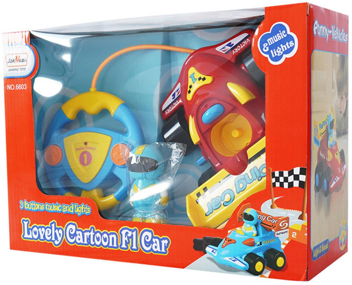 MAC TOYS RC Auto baby formule červená s panáčkem na vysílačku na baterie