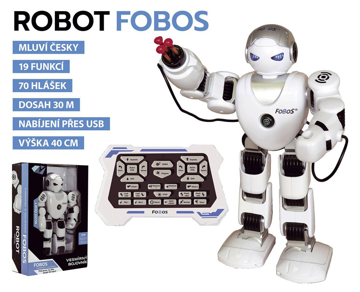 RC Robor Fobos interaktivní chodící vysílačku 2,4GHz na baterie Světlo Zvuk CZ