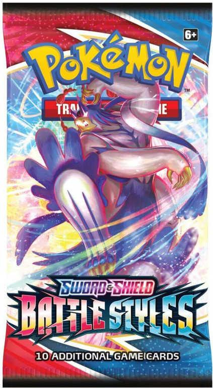 ADC HRA Karty doplňkové 10ks Pokémon SWSH05 Battle Styles Booster v sáčku
