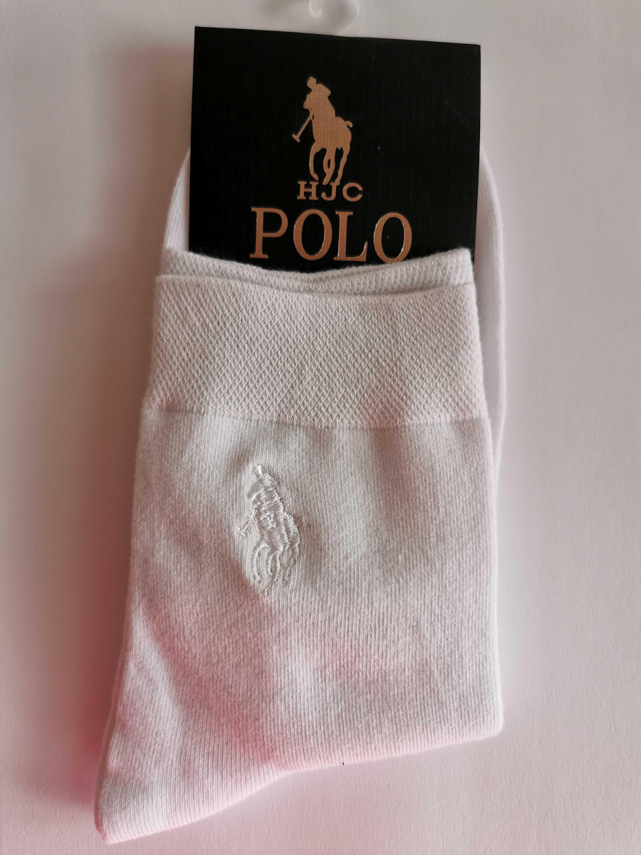 Jednobarevné ponožky POLO - Bílá