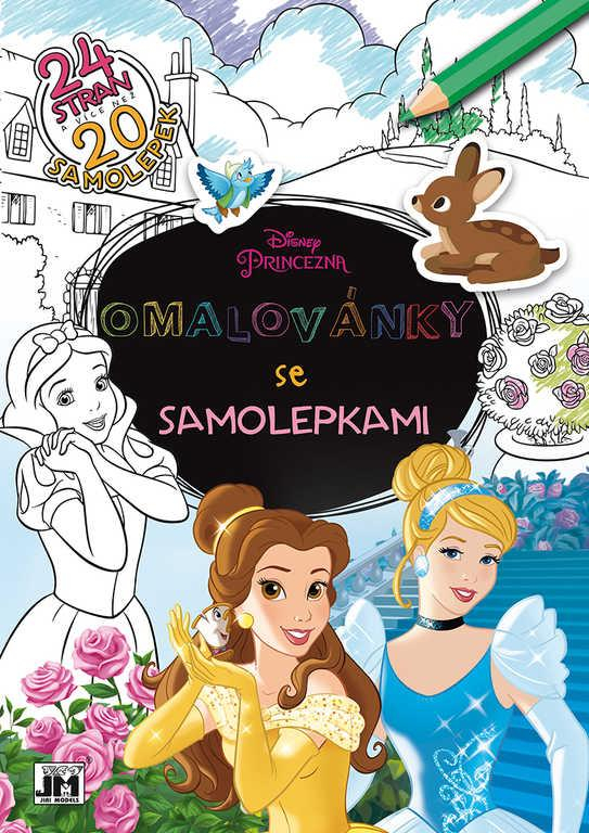 JIRI MODELS Omalovánky A4+ samolepky Disney Princezny