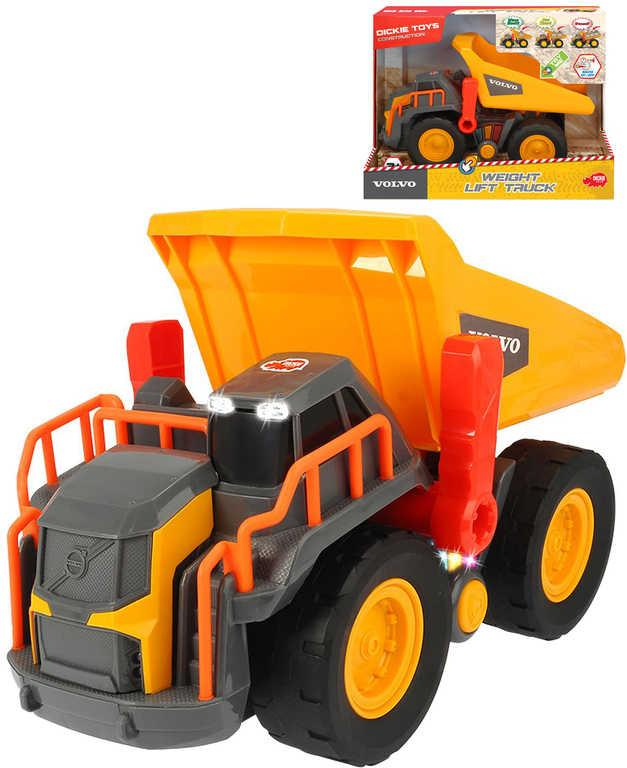 DICKIE Auto nákladní Volvo Weight Lift Truck 30cm na baterie Světlo Zvuk