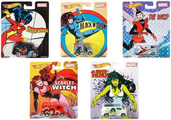 MATTEL HOT WHEELS Marvel Auto angličák 1:64 Pop Culture 5 druhů kov na kartě