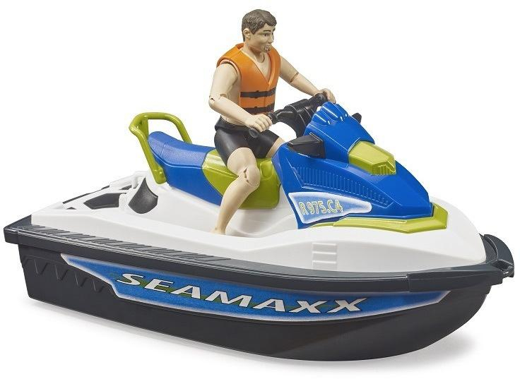 BRUDER 63151 Skútr vodní Seamaxx herní set člun s figurkou do vody
